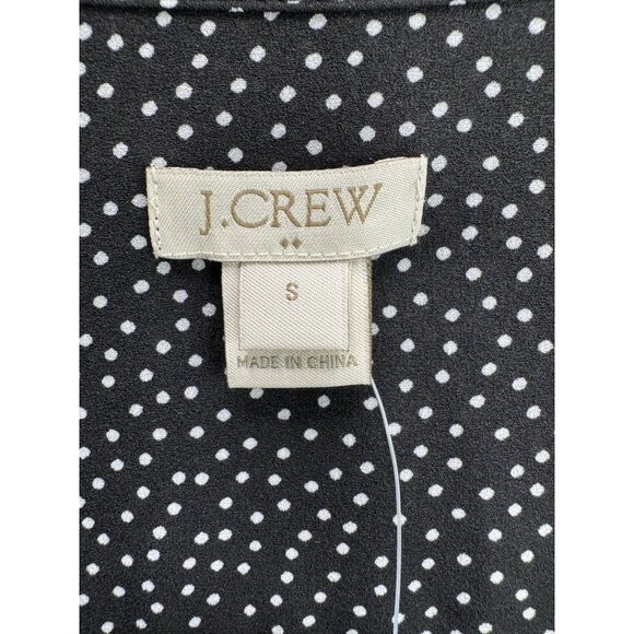 J. Crew Factory Women's Polka-Dot Black Long Sleeve Shirt Dress Size Small NWT - Picture 8 of 11